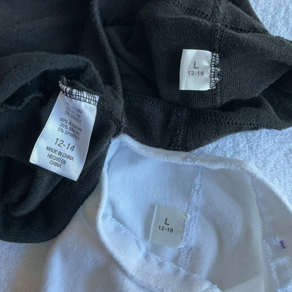 Kids' Black and White winter Tights Set